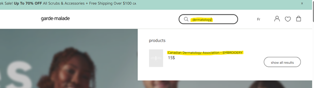 How to find the CDA logo in the Garde-Malade embroidery search